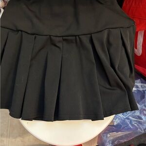 SHEIN Black A-Line Pleated Skort